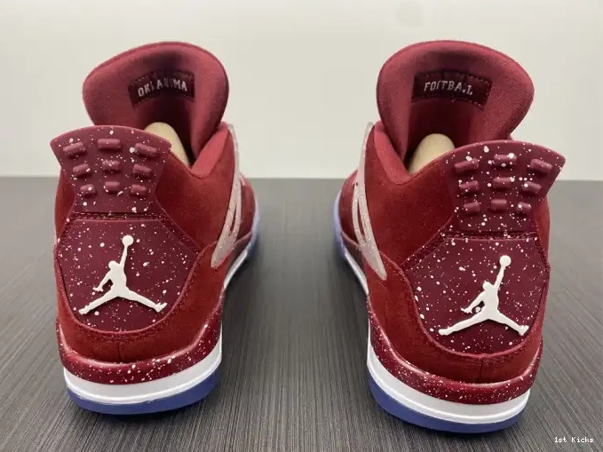 1st Kicks Shoes 4 Jordan PE Oklahoma Sooners Retro AJ4-904282 0531